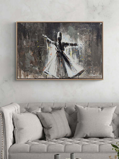 Semazenin Işığında Yağlı Boya Tablosu