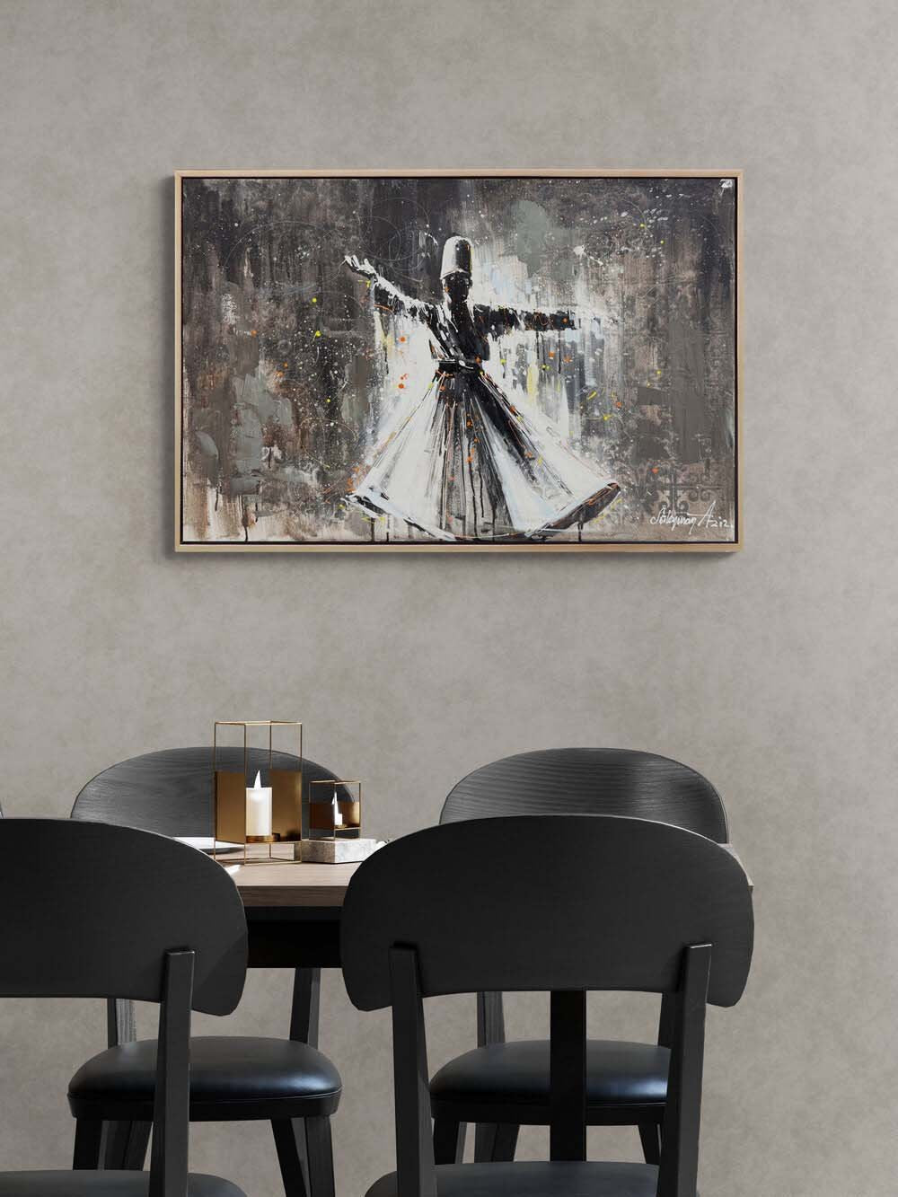 Semazenin Işığında Yağlı Boya Tablosu