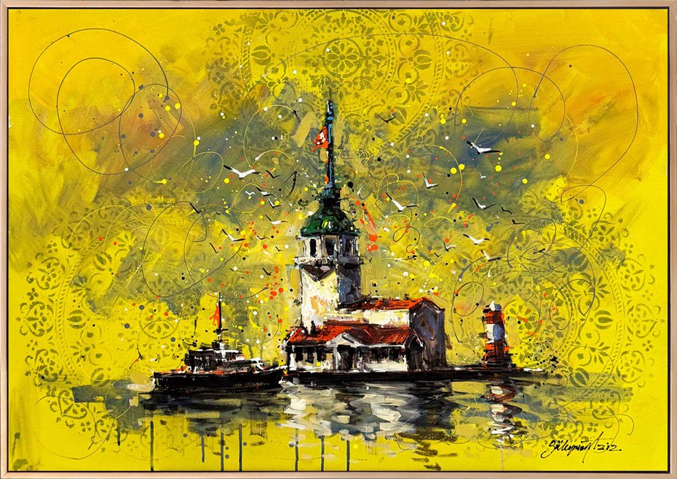 Kız Kulesinde Rüyalar Yağlı Boya Tablosu