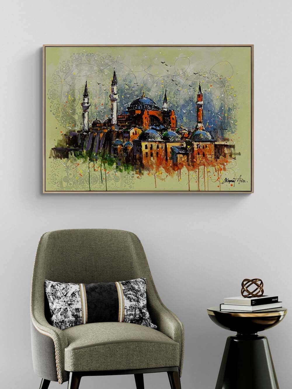 İhtişamlı Ayasofya Cami Yağlı Boya Tablosu