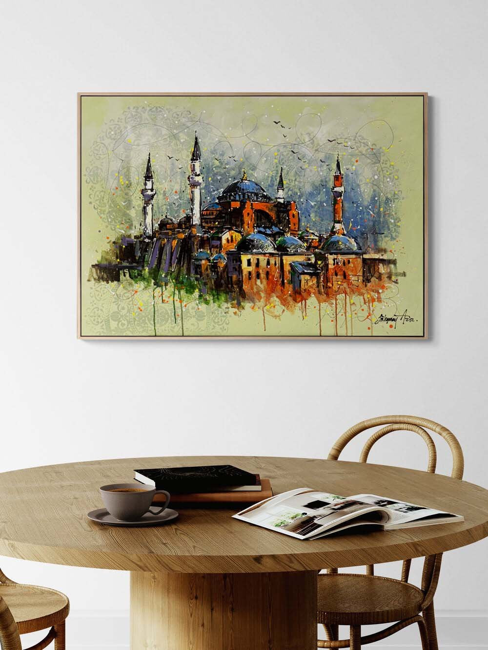 İhtişamlı Ayasofya Cami Yağlı Boya Tablosu