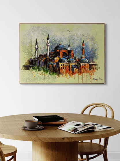 İhtişamlı Ayasofya Cami Yağlı Boya Tablosu