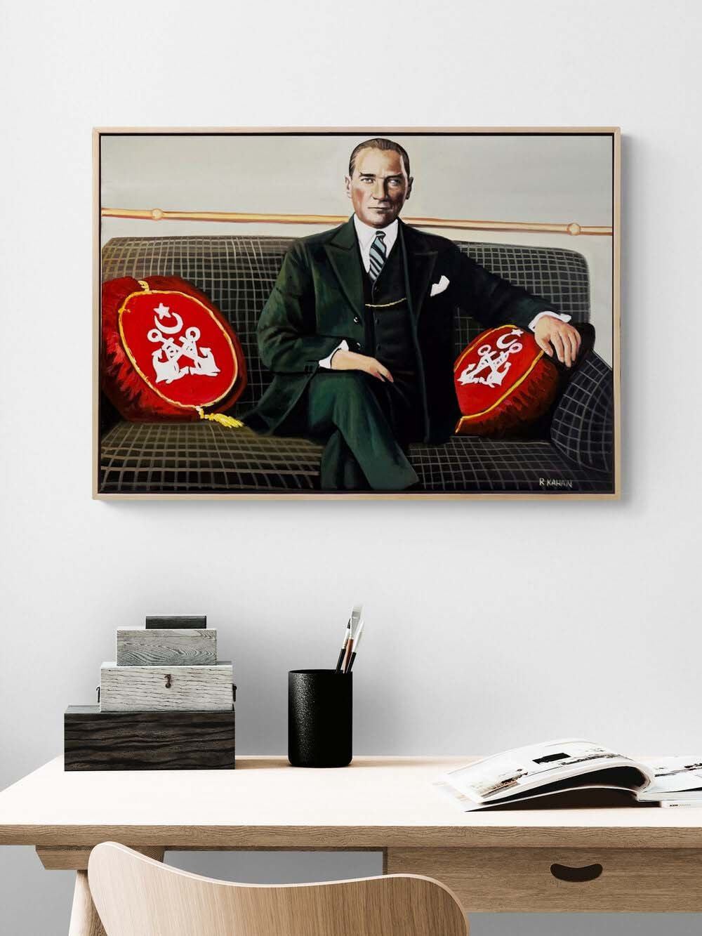 Cumhuriyetin Yüzü Atatürk Yağlı Boya Tablosu