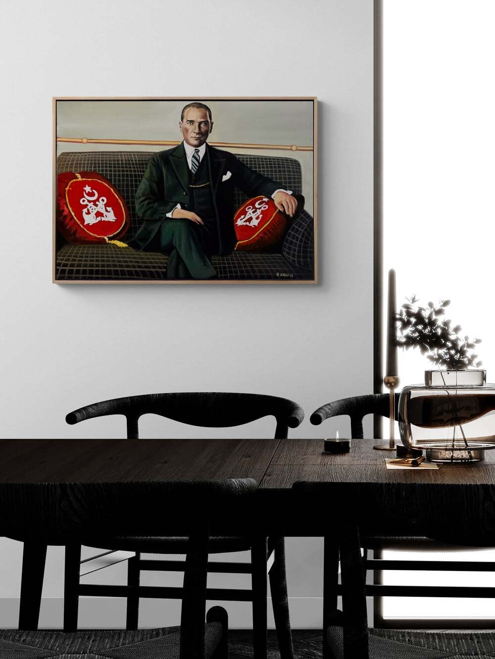 Cumhuriyetin Yüzü Atatürk Yağlı Boya Tablosu