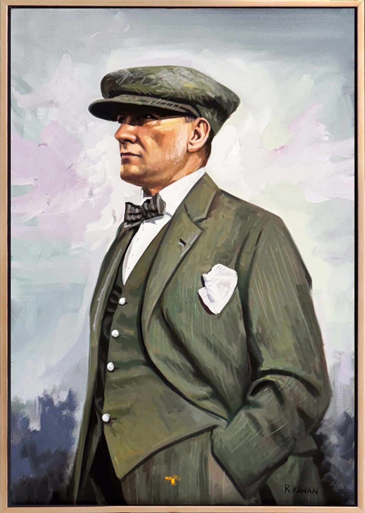 Mustafa Kemal Bakışları Yağlı Boya Tablosu