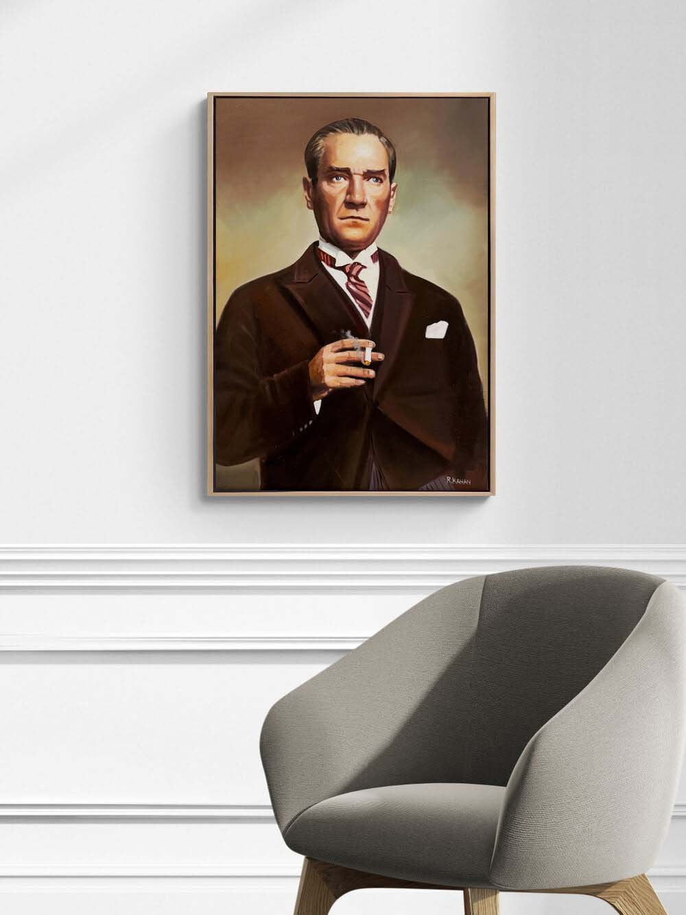 Mavi Gözlerin Ardında Yağlı Boya Tablosu