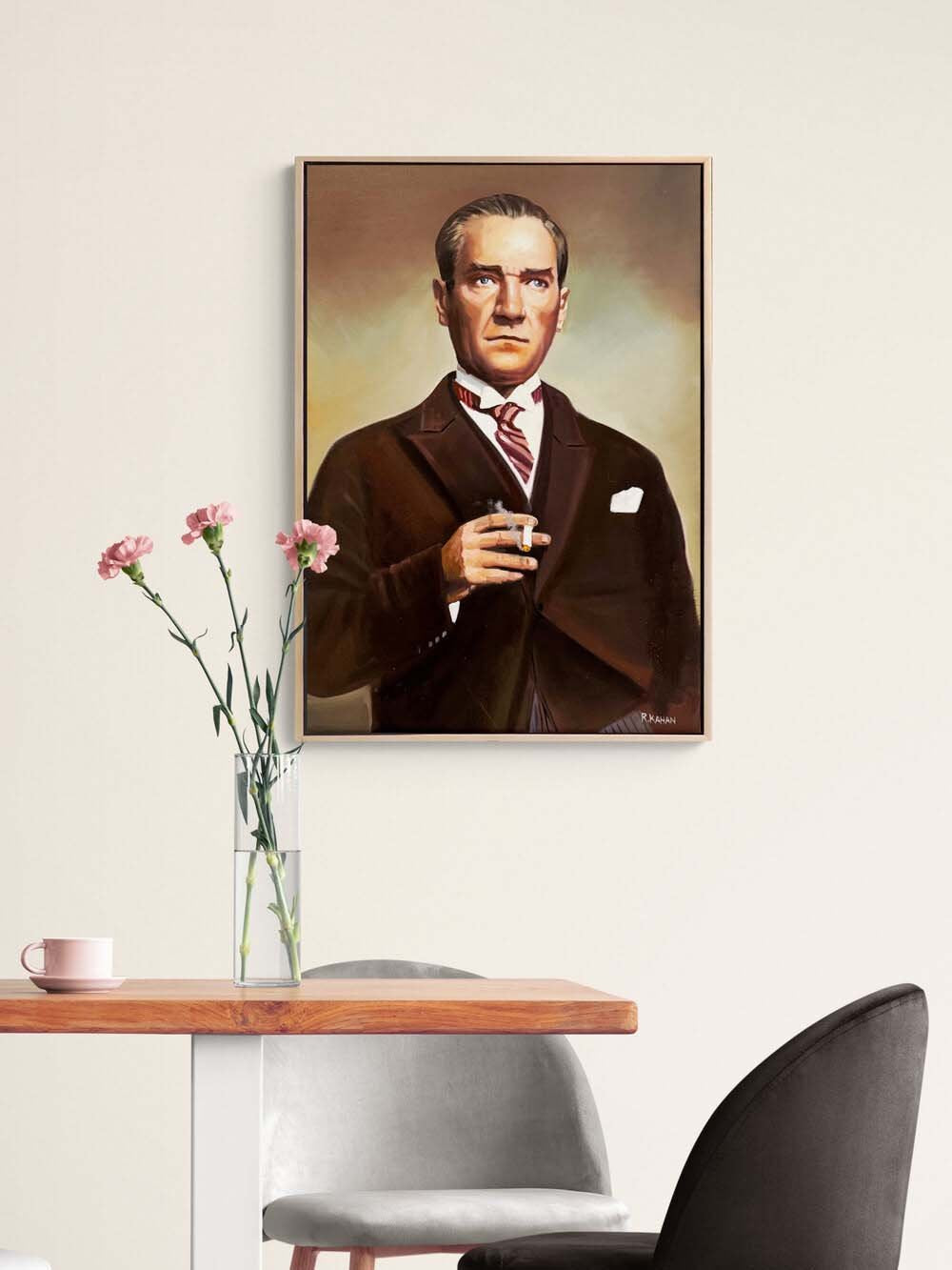 Mavi Gözlerin Ardında Yağlı Boya Tablosu