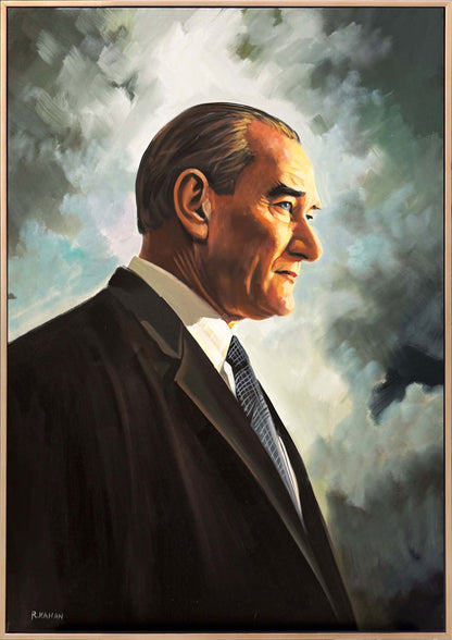 Liderin Gölgesinde Yağlı Boya Tablosu