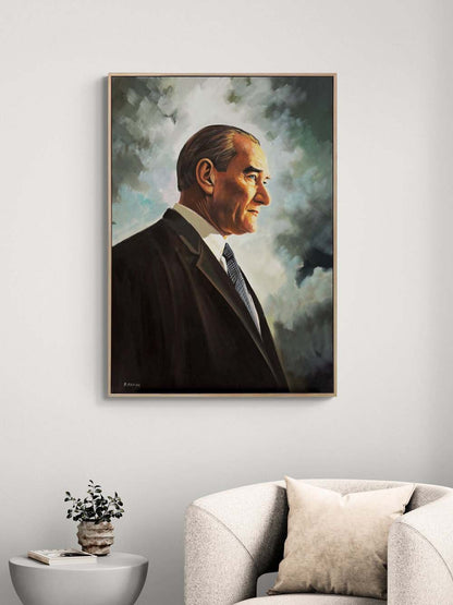 Liderin Gölgesinde Yağlı Boya Tablosu