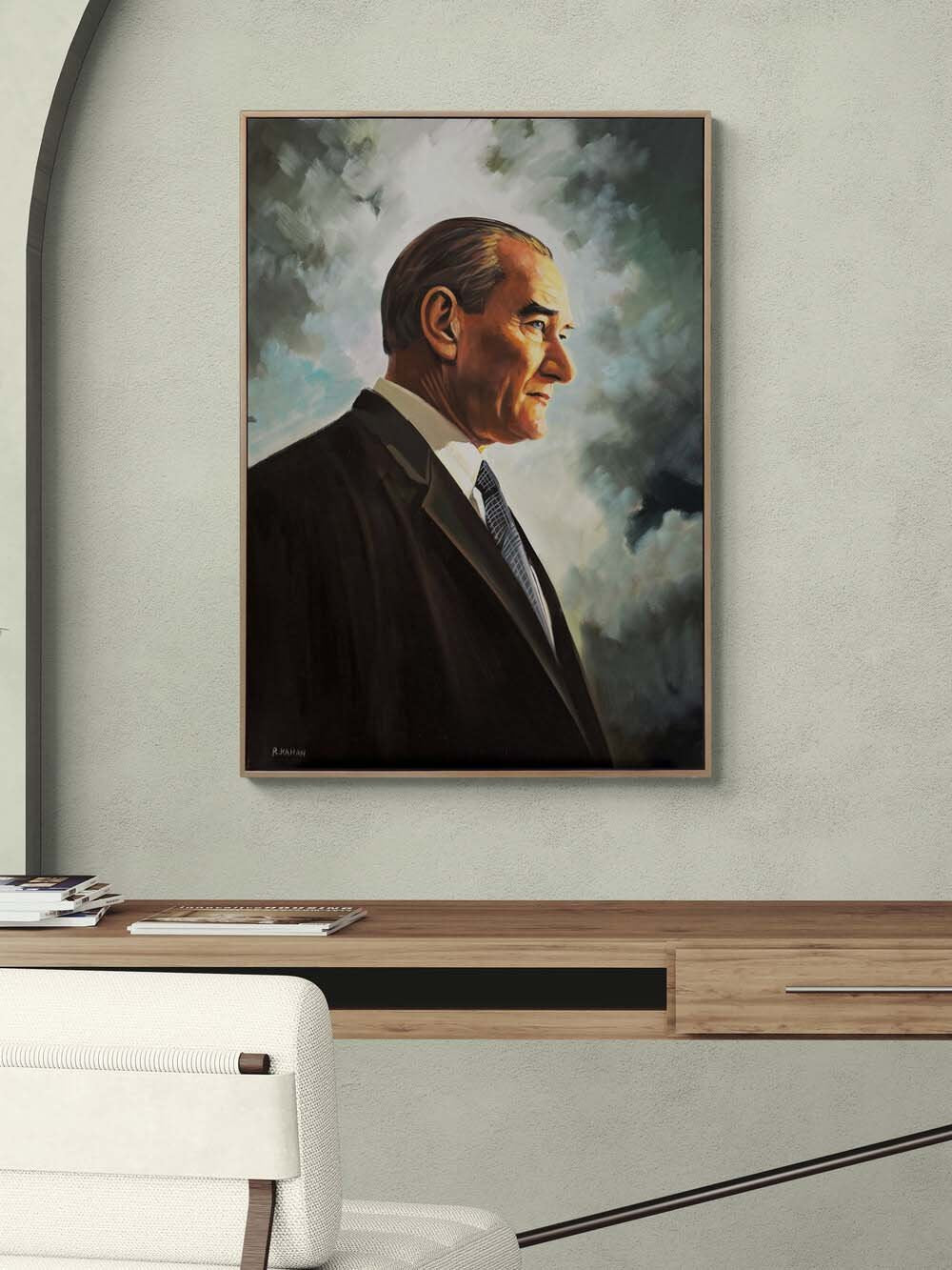 Liderin Gölgesinde Yağlı Boya Tablosu