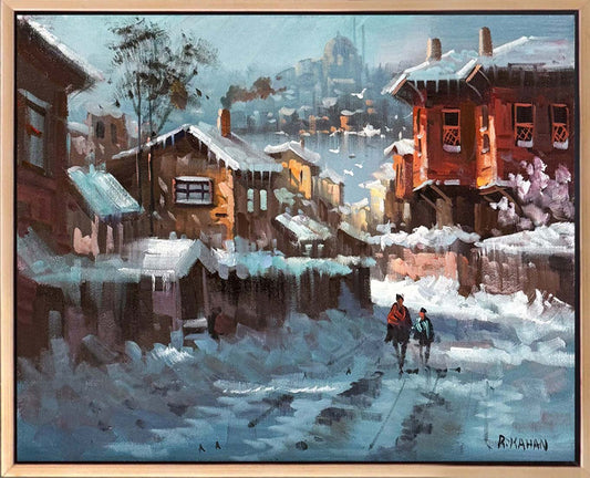 Karlı Sabahlar Yağlı Boya Tablosu