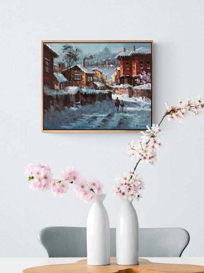 Karlı Sabahlar Yağlı Boya Tablosu