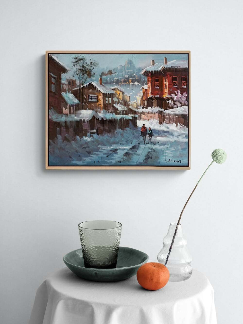 Karlı Sabahlar Yağlı Boya Tablosu