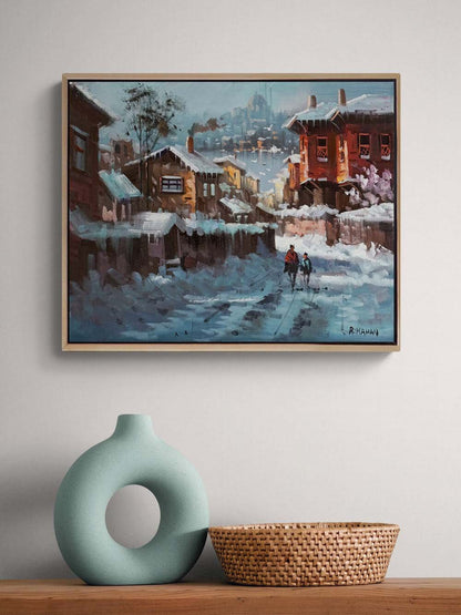 Karlı Sabahlar Yağlı Boya Tablosu