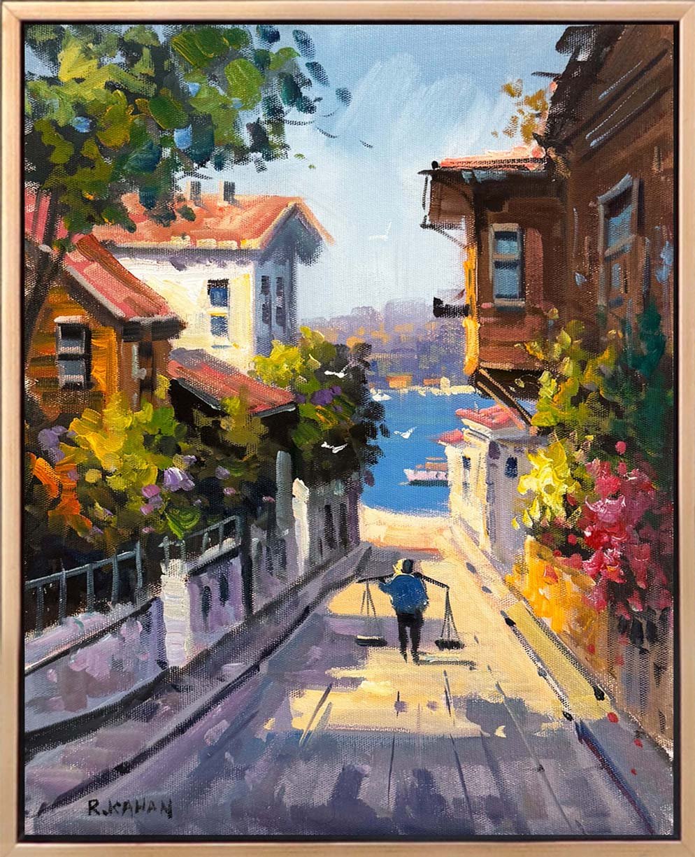 Üsküdar Sokakları Yağlı Boya Tablosu