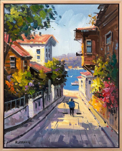 Üsküdar Sokakları Yağlı Boya Tablosu