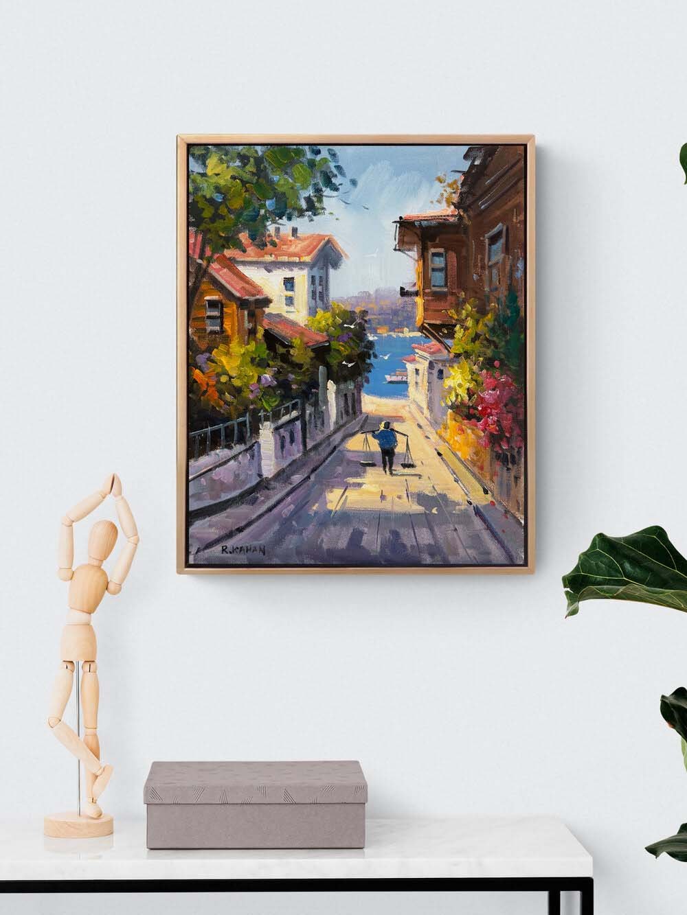 Üsküdar Sokakları Yağlı Boya Tablosu