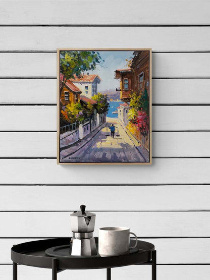 Üsküdar Sokakları Yağlı Boya Tablosu