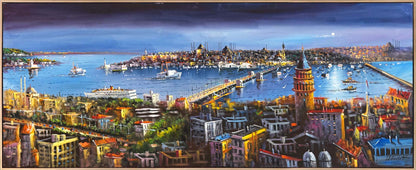 Mavinin Kalbi İstanbul Yağlı Boya Tablosu