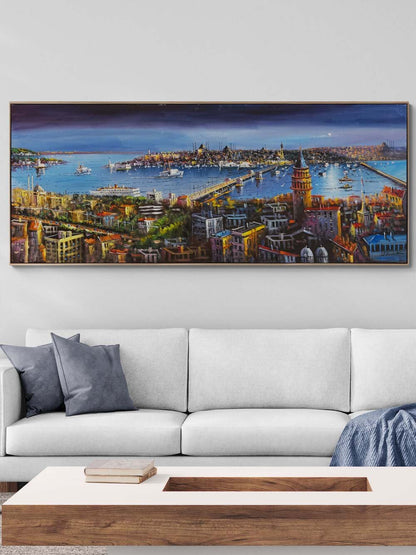 Mavinin Kalbi İstanbul Yağlı Boya Tablosu