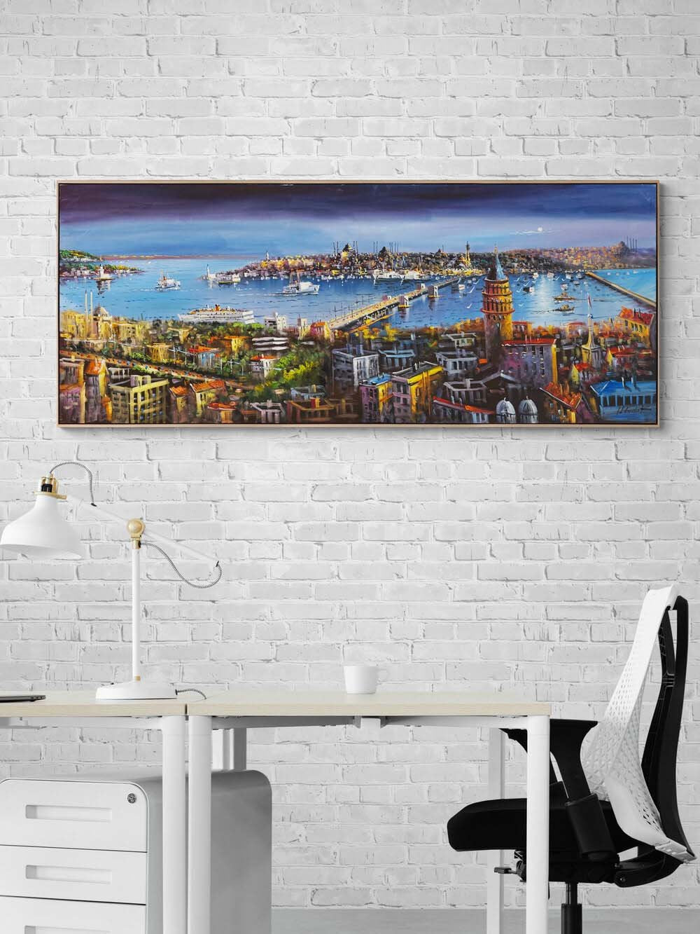 Mavinin Kalbi İstanbul Yağlı Boya Tablosu