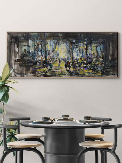 Çarşıda Zaman Yağlı Boya Tablosu