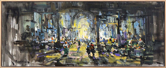 Çarşıda Zaman Yağlı Boya Tablosu