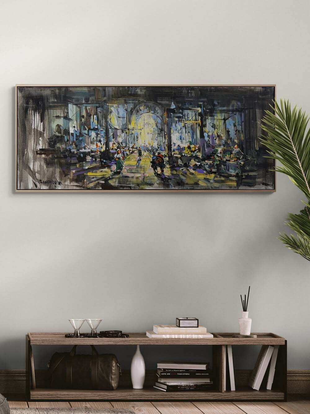 Çarşıda Zaman Yağlı Boya Tablosu