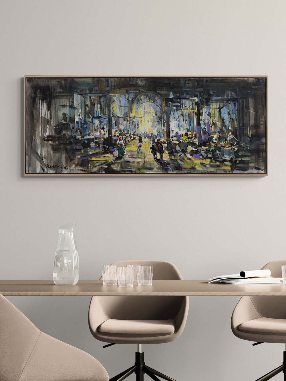 Çarşıda Zaman Yağlı Boya Tablosu