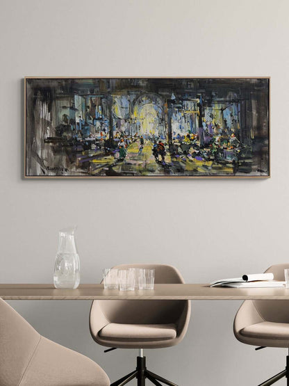 Çarşıda Zaman Yağlı Boya Tablosu