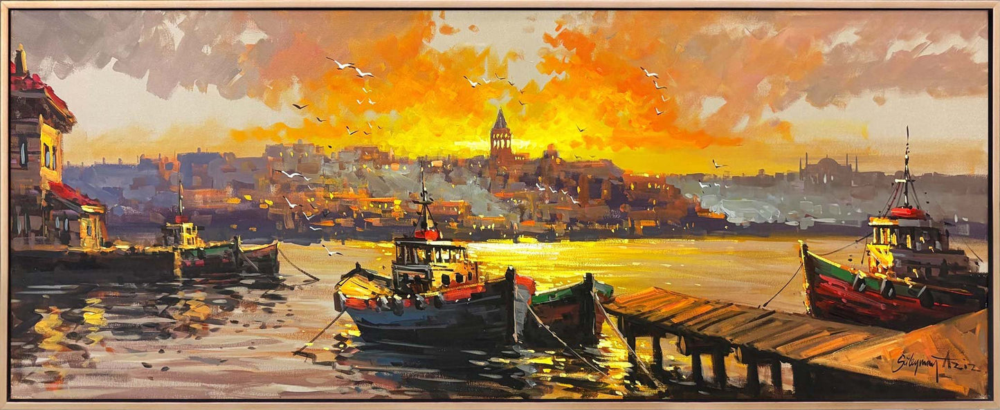 Eski İstanbul’un Suları Yağlı Boya Tablosu