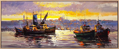 Boğazın Dokusunda Yağlı Boya Tablosu