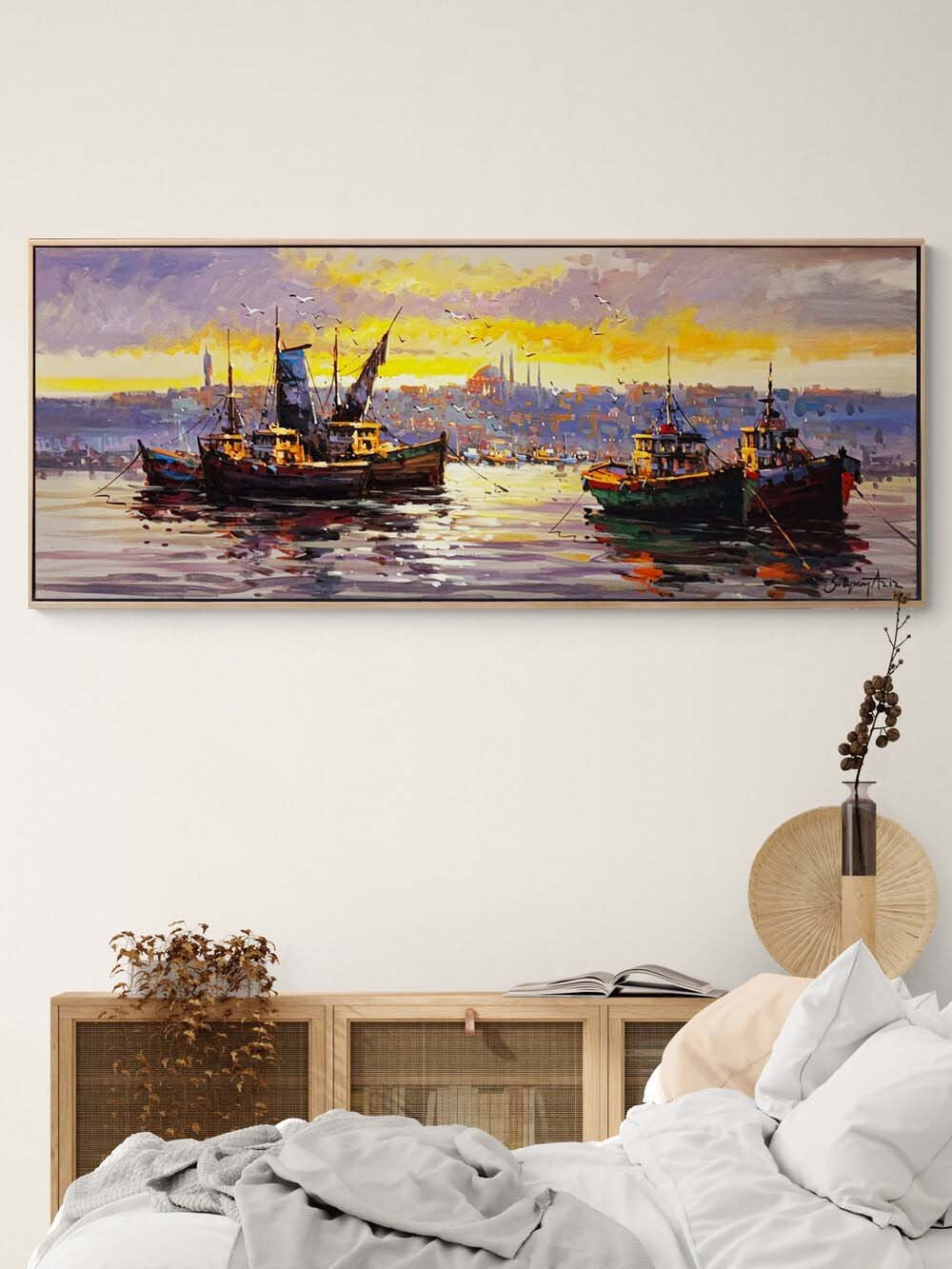 Boğazın Dokusunda Yağlı Boya Tablosu