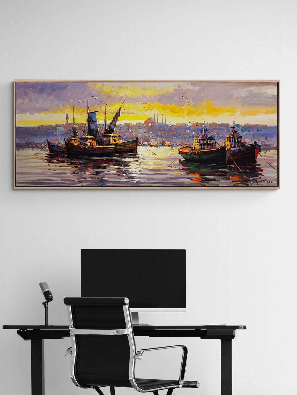 Boğazın Dokusunda Yağlı Boya Tablosu