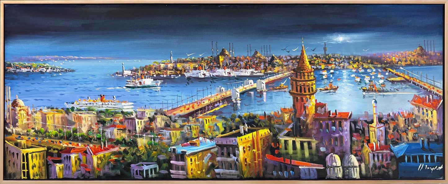 Ufukta Haliç Yağlı Boya Tablosu