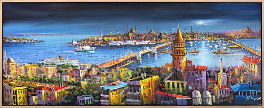 Ufukta Haliç Yağlı Boya Tablosu