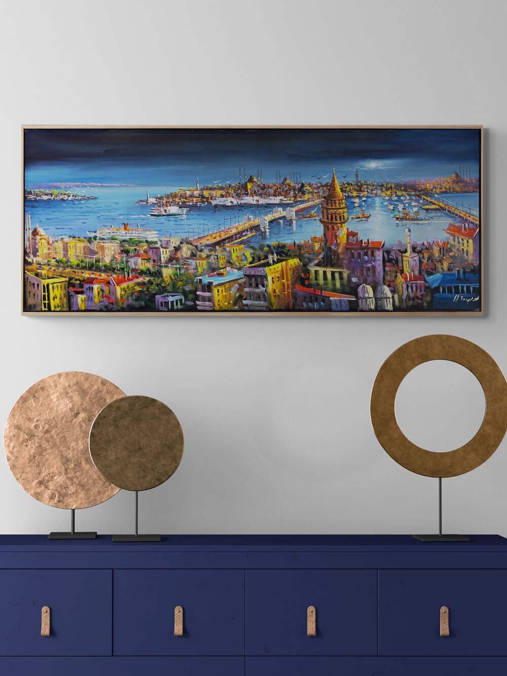 Ufukta Haliç Yağlı Boya Tablosu
