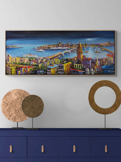 Ufukta Haliç Yağlı Boya Tablosu