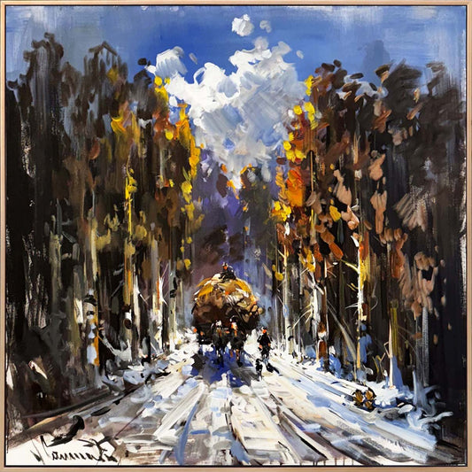 Karlar Altında Yaşam Yağlı Boya Tablosu