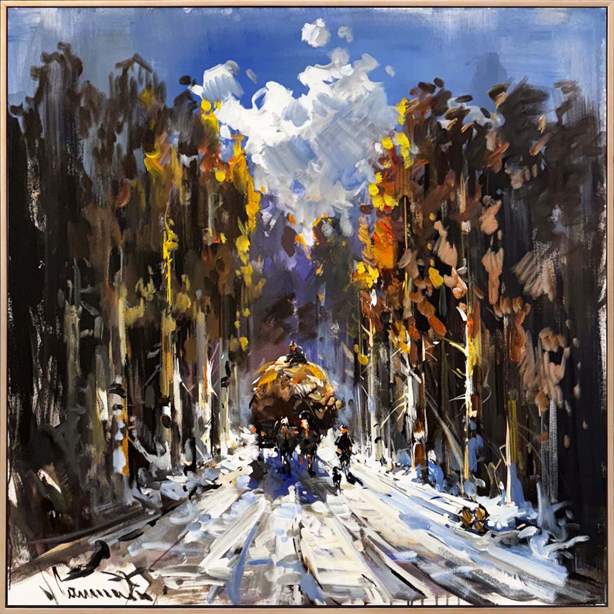 Karlar Altında Yaşam Yağlı Boya Tablosu