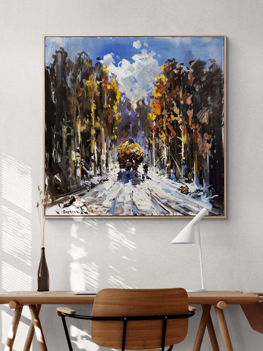 Karlar Altında Yaşam Yağlı Boya Tablosu