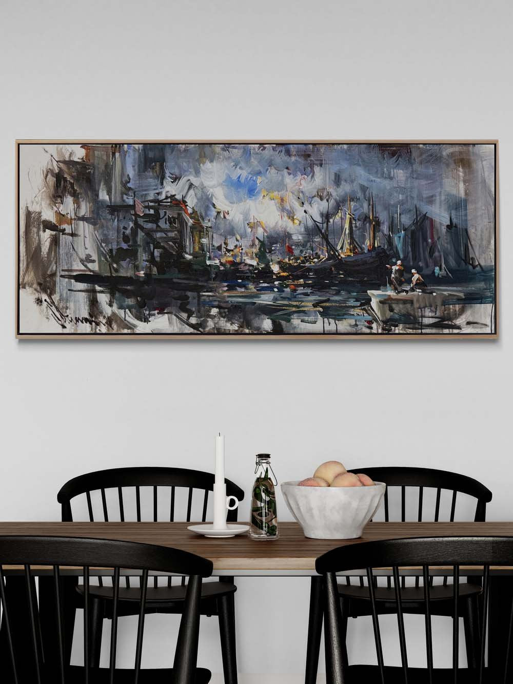 Yelkenler Arasında Yağlı Boya Tablosu