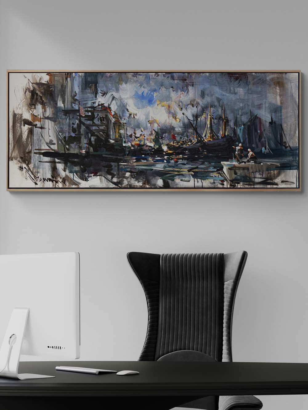 Yelkenler Arasında Yağlı Boya Tablosu