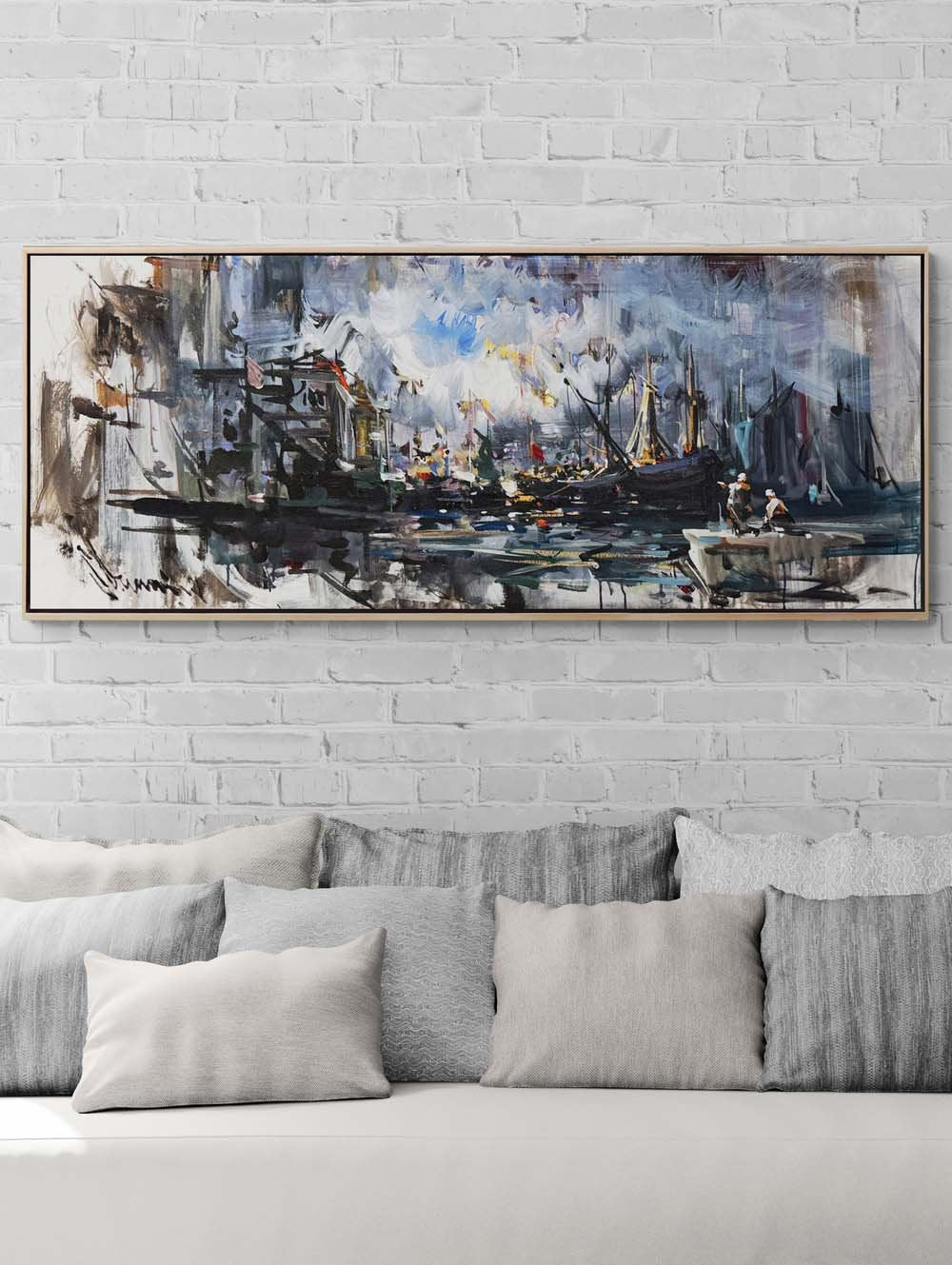 Yelkenler Arasında Yağlı Boya Tablosu