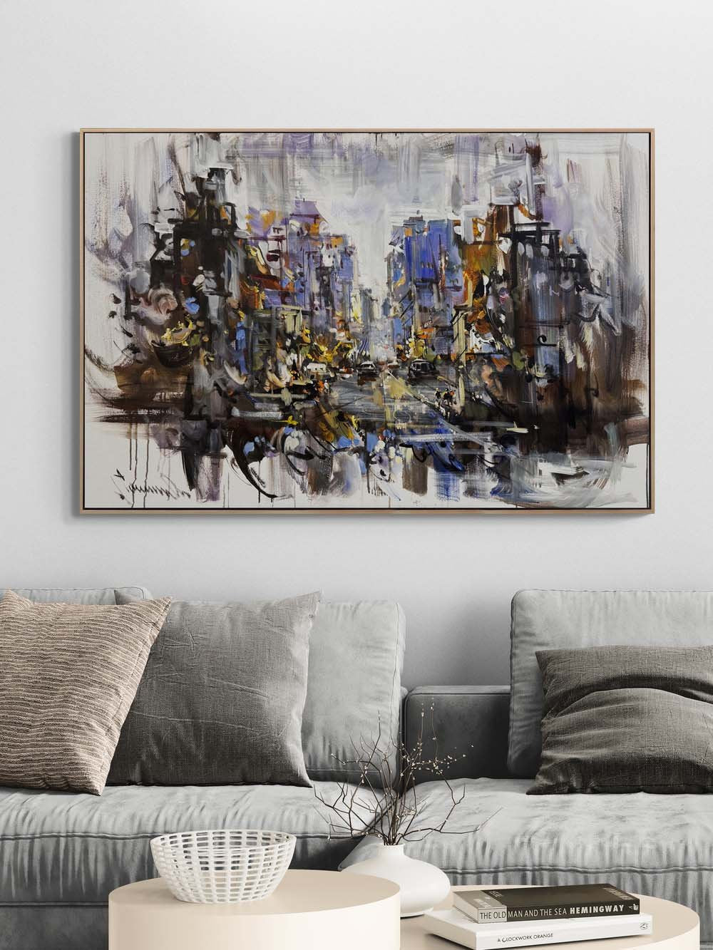 Kozmopolik Bir Şehir Yağlı Boya Tablosu