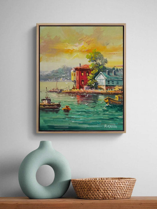 İstanbul'da Yalılar Yağlı Boya Tablosu