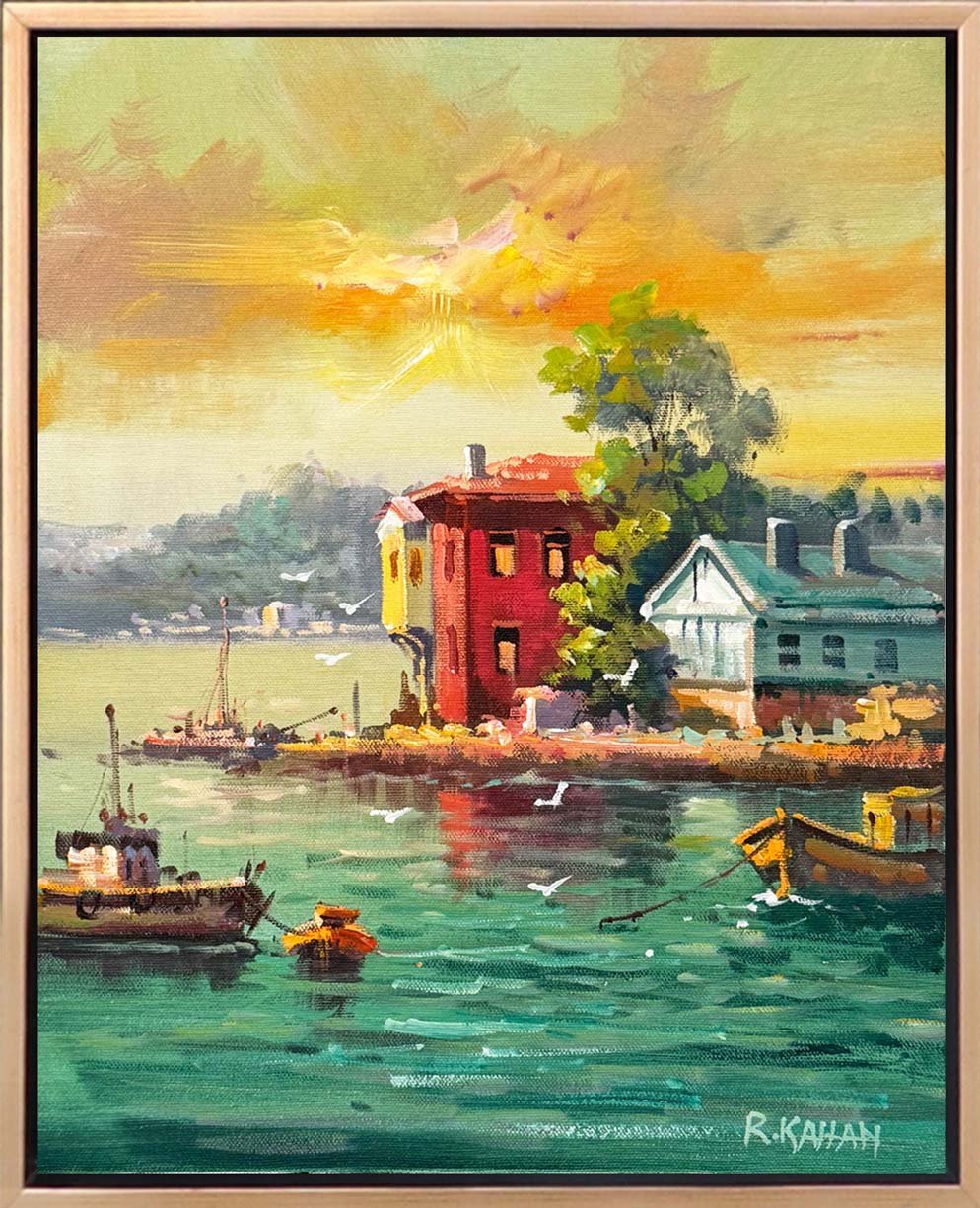 İstanbul'da Yalılar Yağlı Boya Tablosu