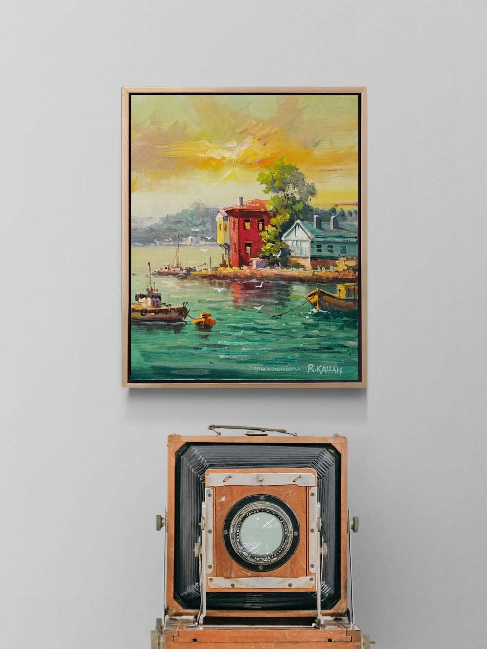 İstanbul'da Yalılar Yağlı Boya Tablosu