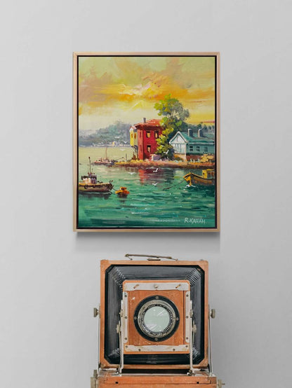 İstanbul'da Yalılar Yağlı Boya Tablosu