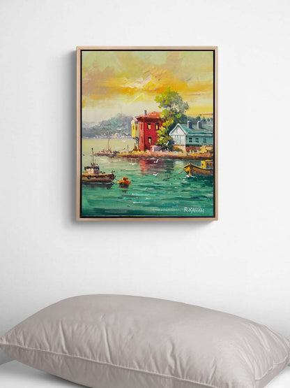 İstanbul'da Yalılar Yağlı Boya Tablosu